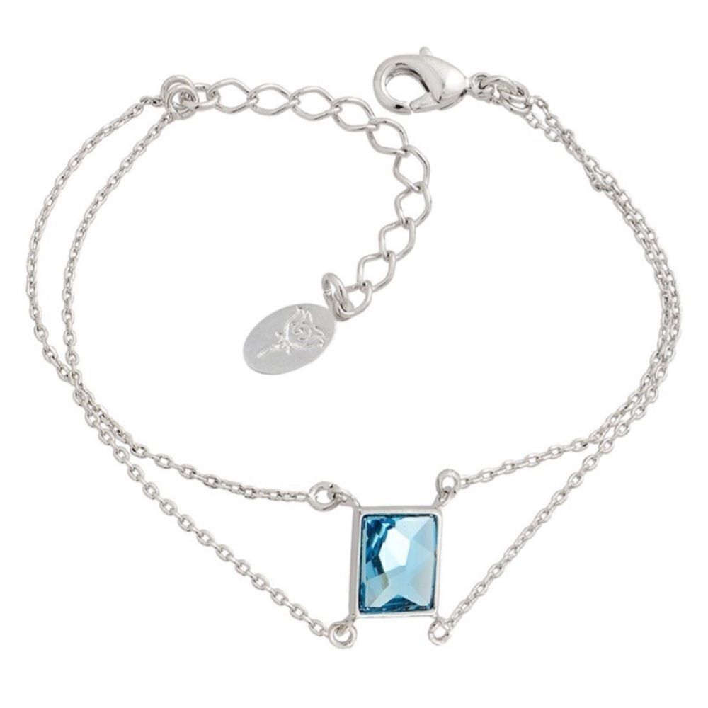 WATER BRACELET THAT ENCHANTS AQUAMARINE + WHITE RHODIUM PLATED